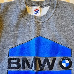 BMW Gray and Blue Sweatshirt